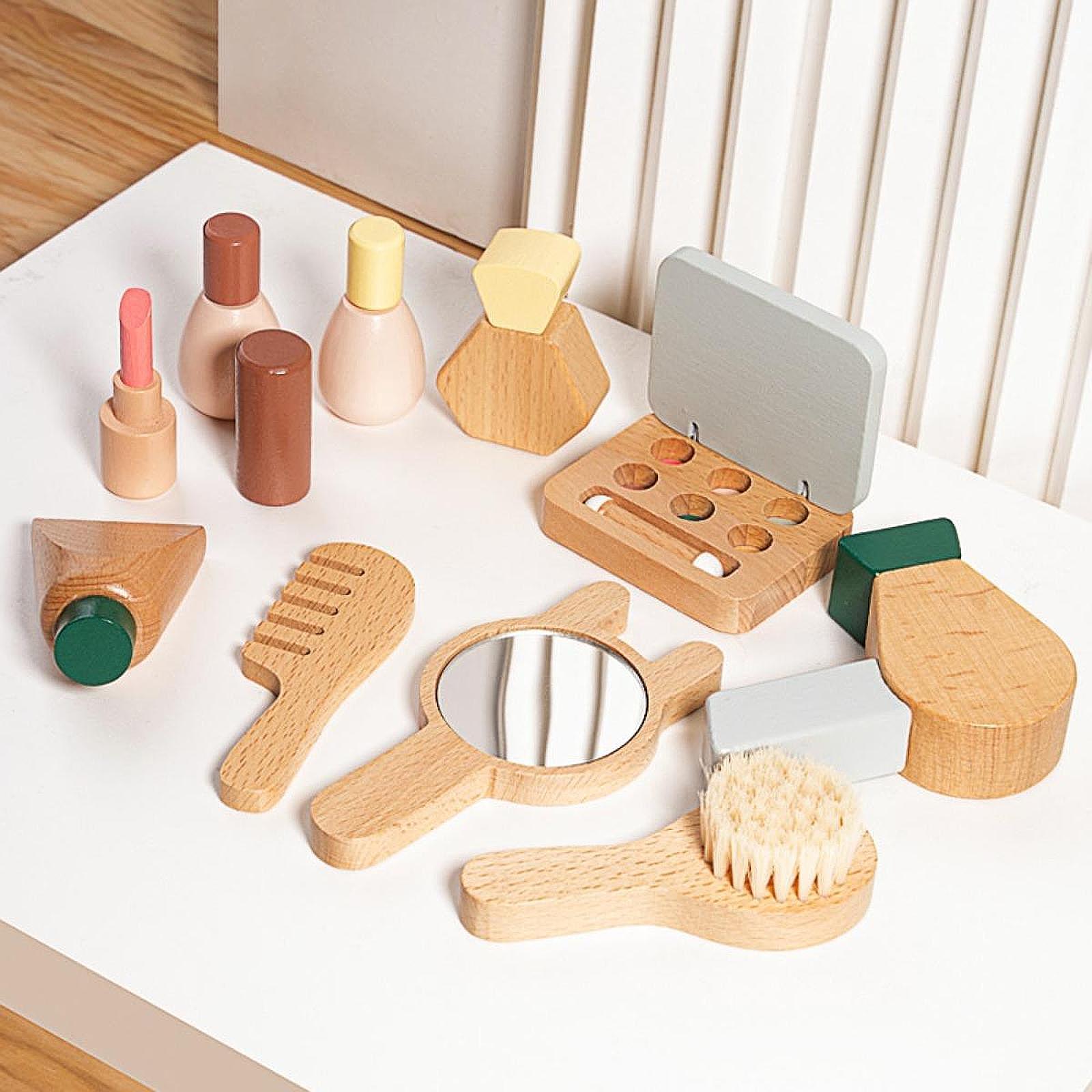 Wooden Makeup Toy Set for Kids – Beauty Makeup Gift Sets recenzja i cena