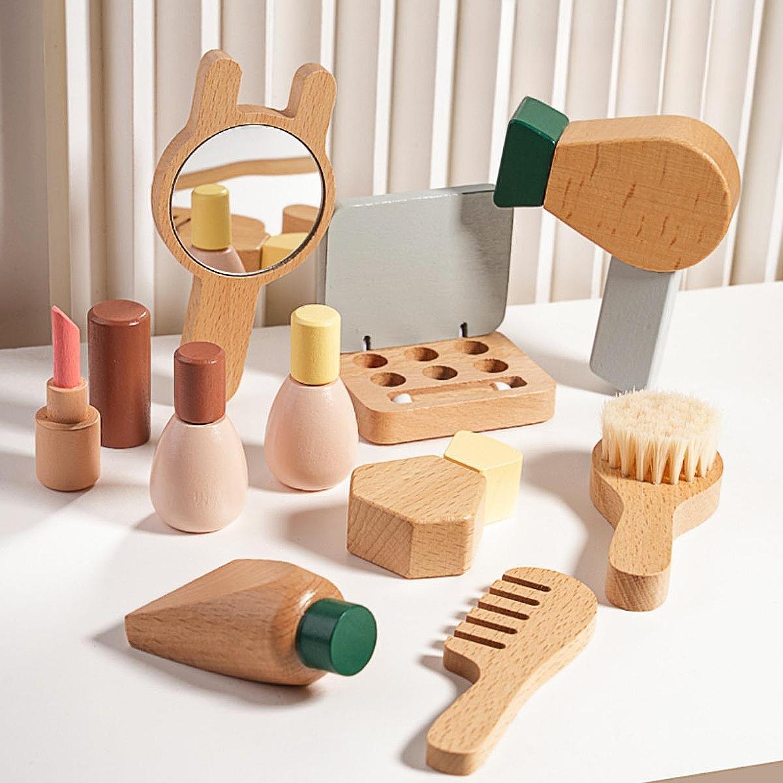 Wooden Makeup Toy Set for Kids – Beauty Makeup Gift Sets recenzja i cena
