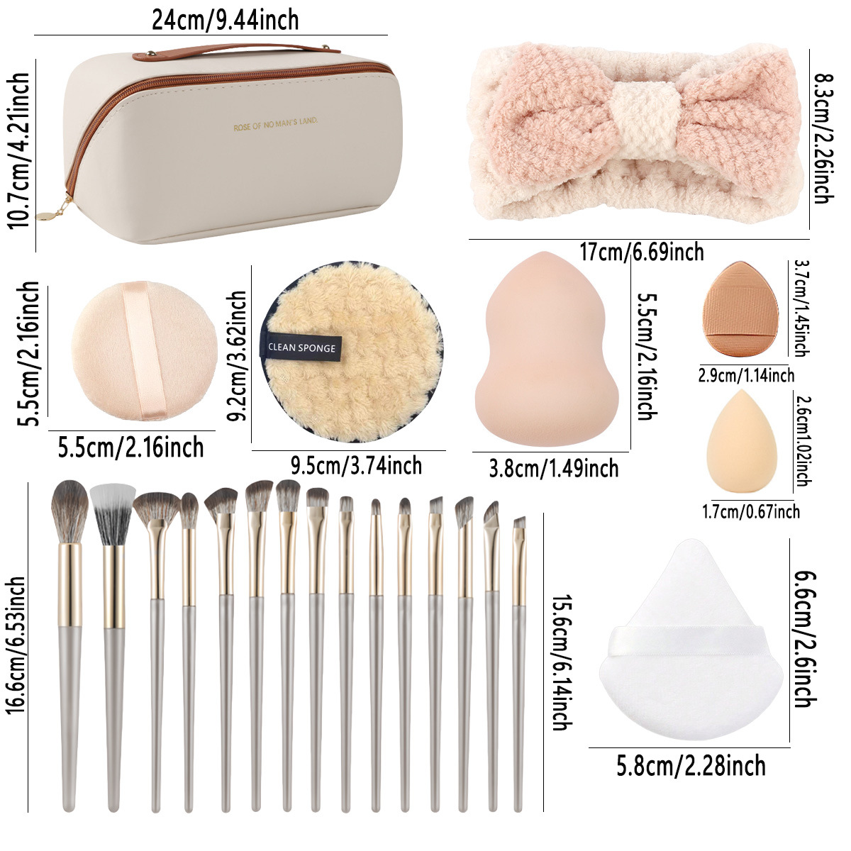 Leather Handle Bag with 36 Pcs – Beauty Makeup Gift Sets recenzja i cena