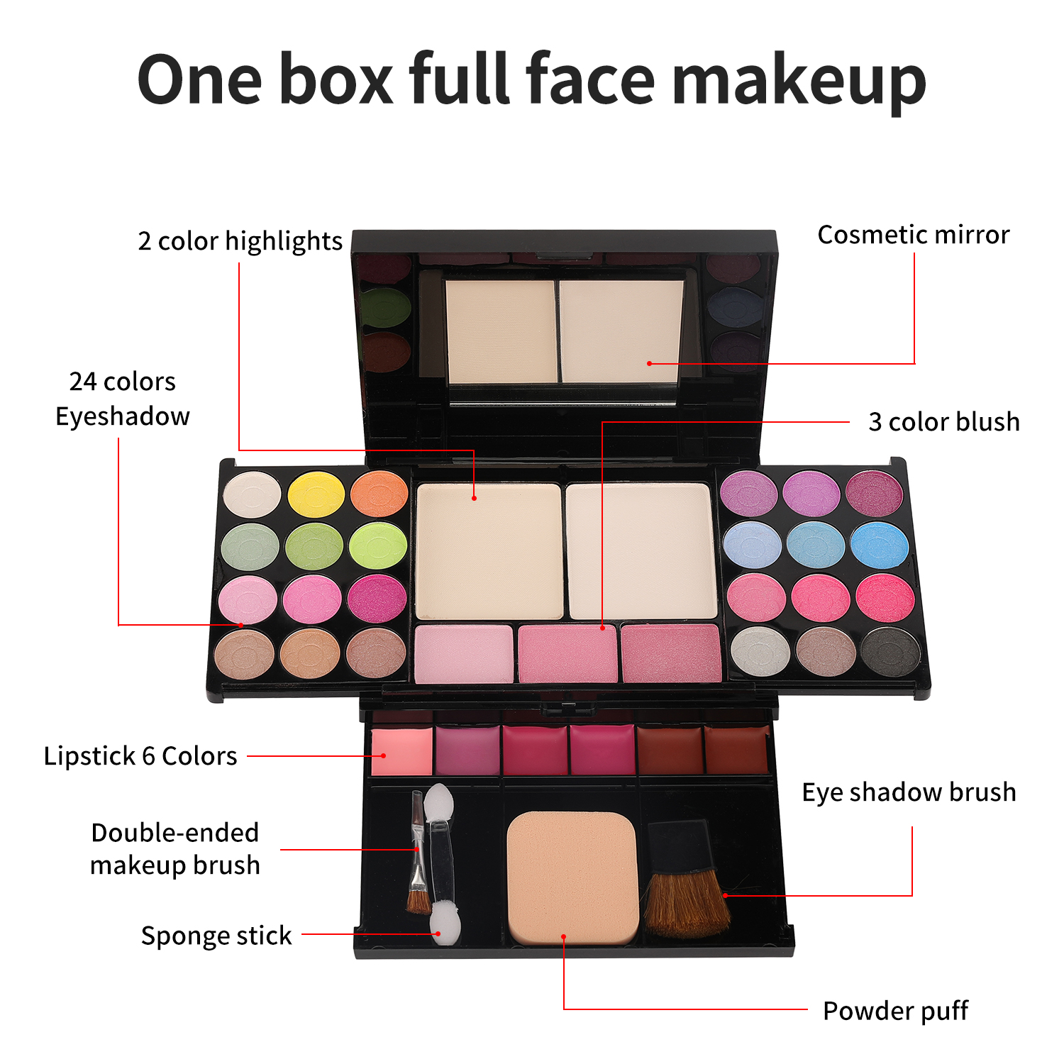 35 color pearl eye shadow make – Huda Beauty Makeup Set recenzja i cena
