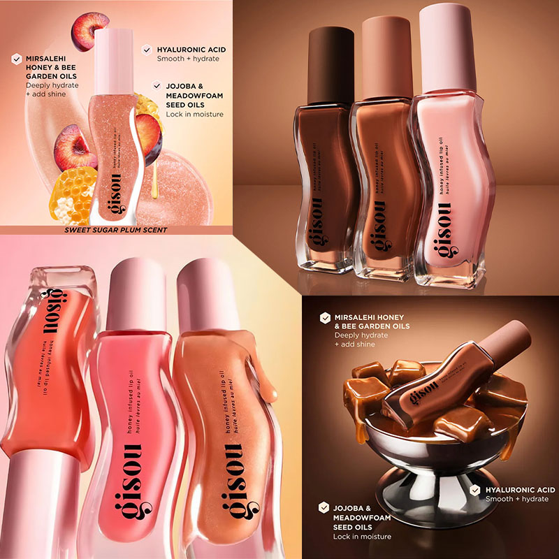 Gisou New Colors Glazed Plum L – Huda Beauty Makeup Set recenzja i cena