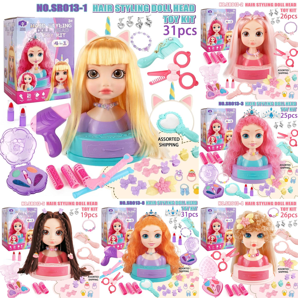 Hair Styling Doll Head Makeup  – Beauty Makeup Gift Sets recenzja i cena