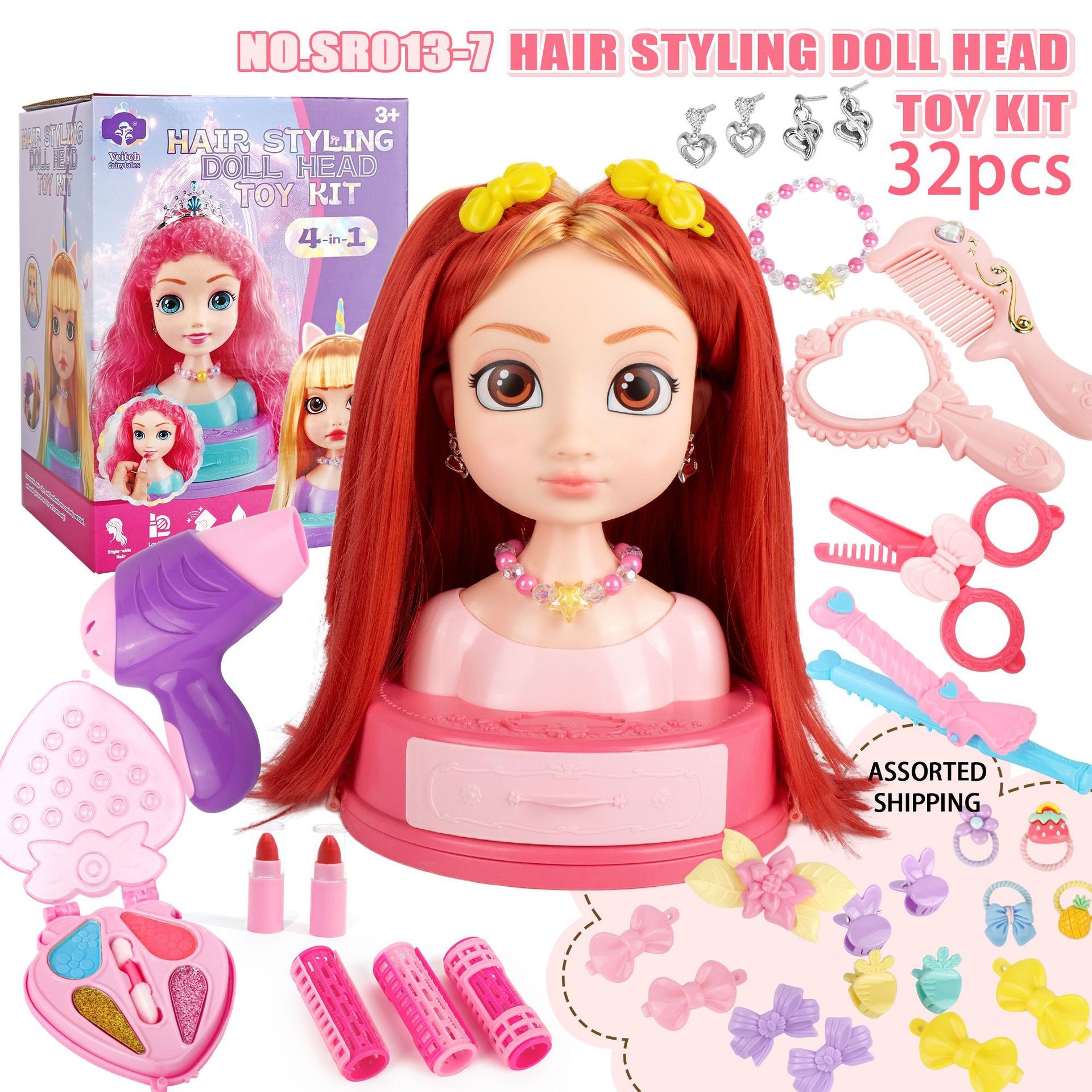 Hair Styling Doll Head Makeup  – Beauty Makeup Gift Sets recenzja i cena