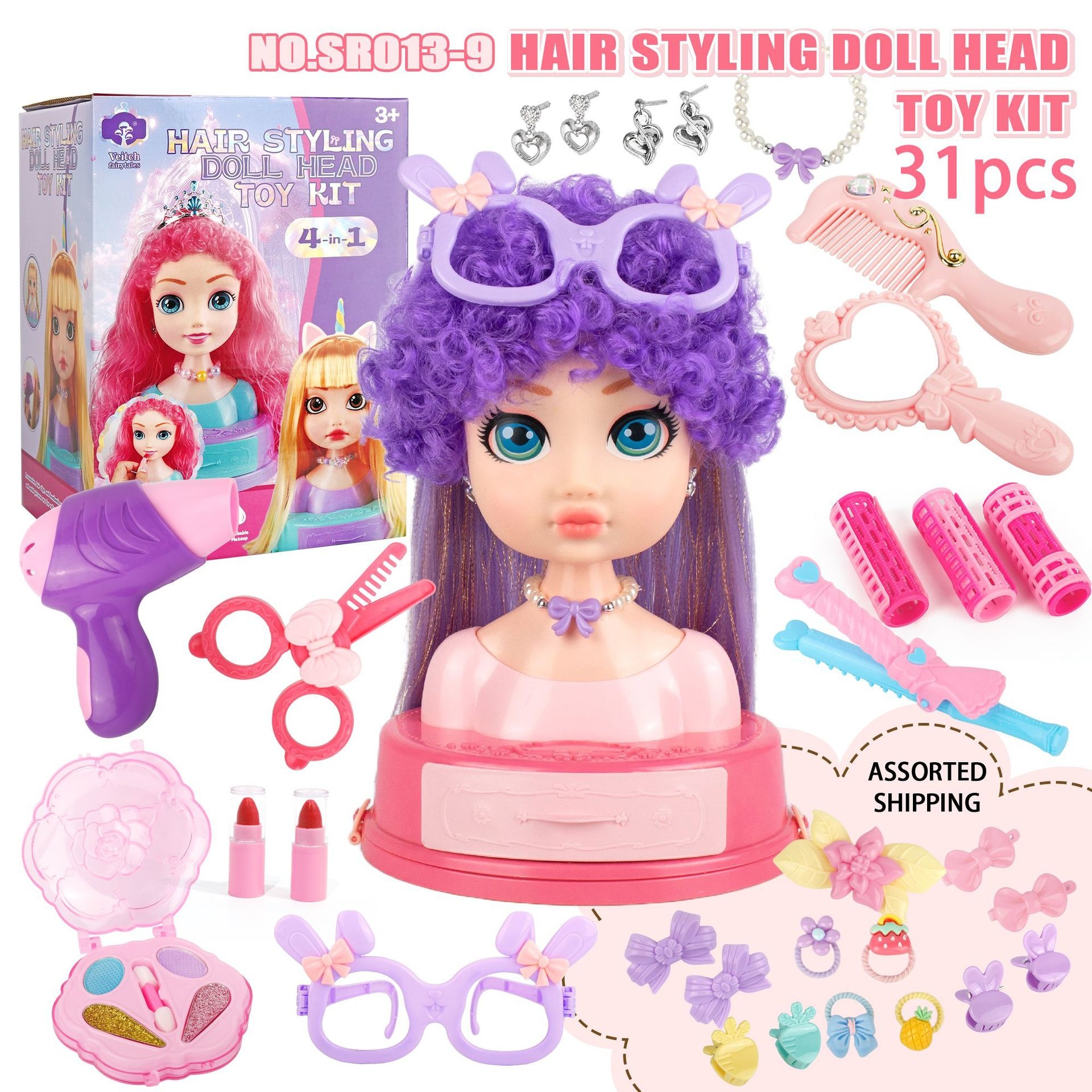 Hair Styling Doll Head Makeup  – Beauty Makeup Gift Sets recenzja i cena