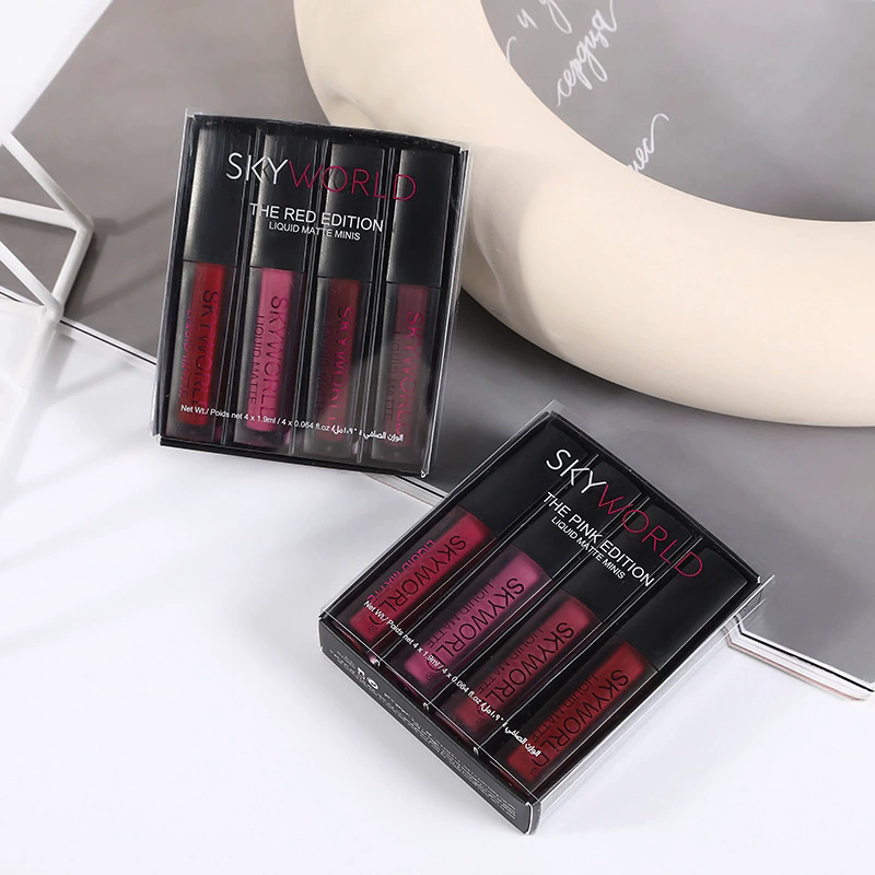 4pcs Lipstick Set Matte Lip Gl – Huda Beauty Makeup Set recenzja i cena