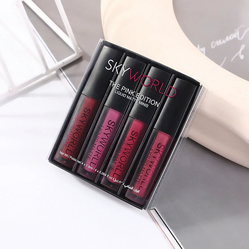 4pcs Lipstick Set Matte Lip Gl – Huda Beauty Makeup Set recenzja i cena